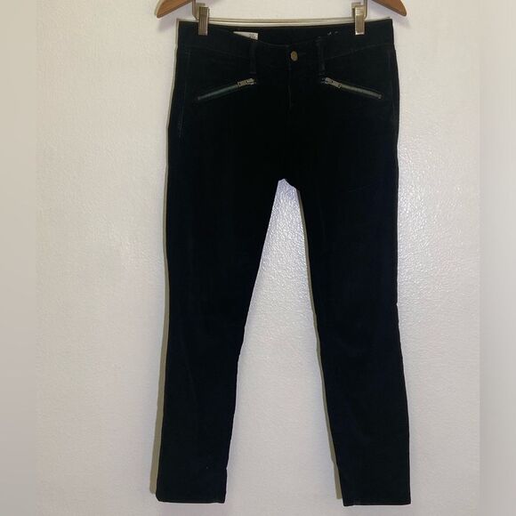 Gap - Always Skinny Zipper Detail Black Velvet Jeans - size 27 - Picture 3 of 14